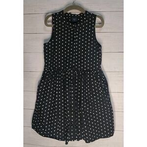 Girls GapKids Dress Navy Blue With White Polka Dots Size 6-7